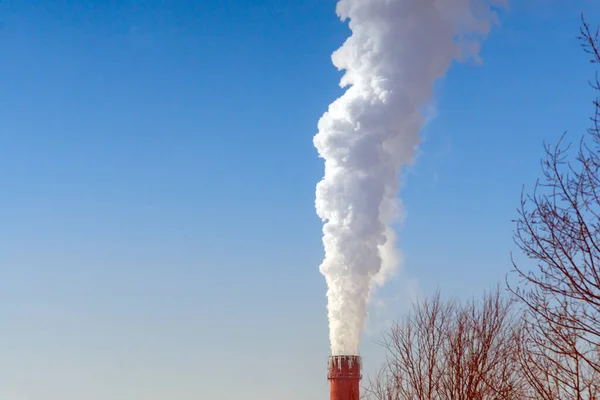 Emissione gas impianto tubazioni — Foto Stock