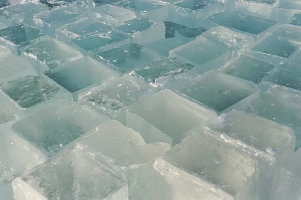 Blokken bevroren ijs — Stockfoto