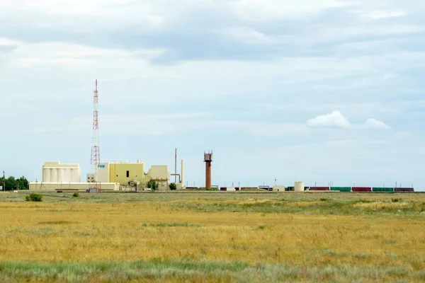 Astrakhan region Baskunchak village, Rússia - jun 01, 2019: Knauf plant — Fotografia de Stock