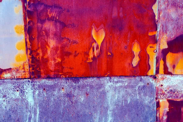 Ржавый железный фон текстура яркий цвет абстрактный — стоковое фото