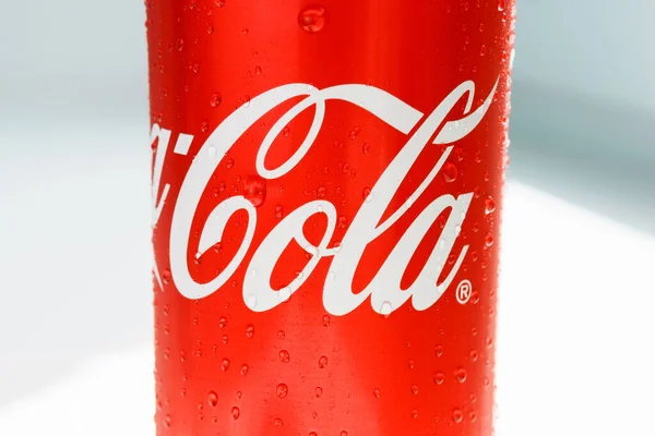 Tyumen Russia Maggio 2020 Can Coca Cola Logo Gassato Bevande — Foto Stock