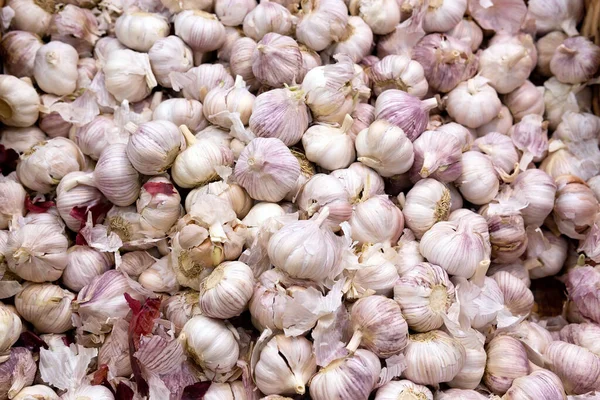 Ajo Blanco Estante Supermercado Ajo Mercado — Foto de Stock