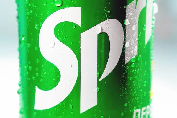 Tyumen Russia May 2020 Sprite Carbonated Drink Can Logo Water — 스톡 사진