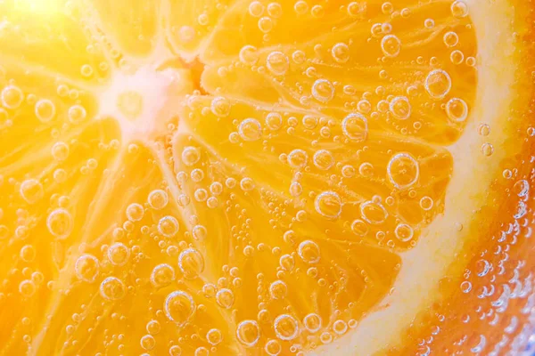 Imagem Close Frutas Laranja Fundo Água Debaixo Água Fundo Textura — Fotografia de Stock