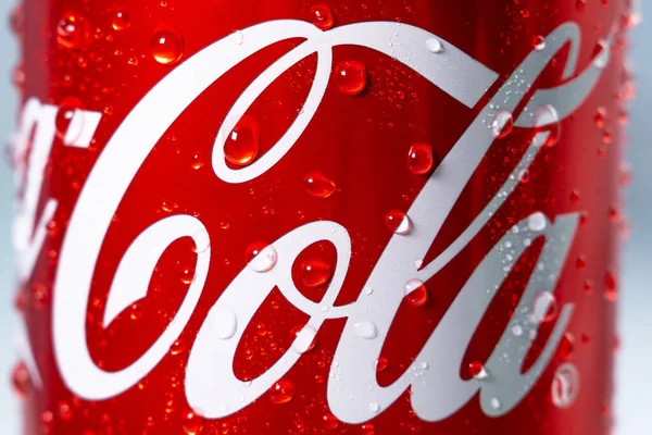 Tyumen Russia Maggio 2020 Can Coca Cola Logo Gassato Bevande — Foto Stock