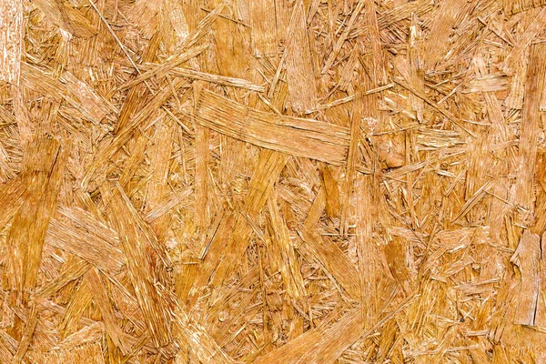 Osb Made Brown Wood Chips Ground Wooden Background Top View — Stock Photo, Image