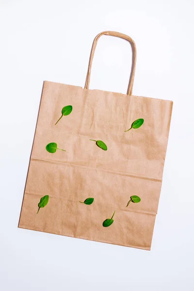 Eco Friendly Packaging Eco Bag Top View Paper Packaging Compras — Foto de Stock