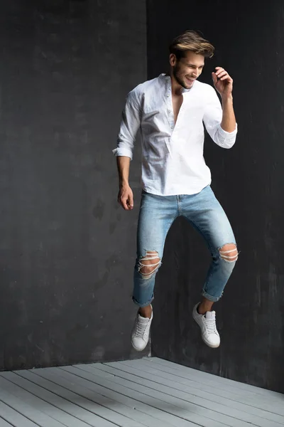 Uomini Sexy Jeans — Foto Stock