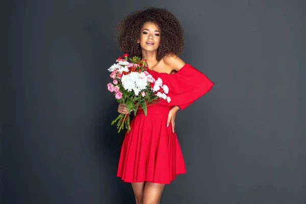 Mujer Flor Feliz Con Mujer —  Fotos de Stock