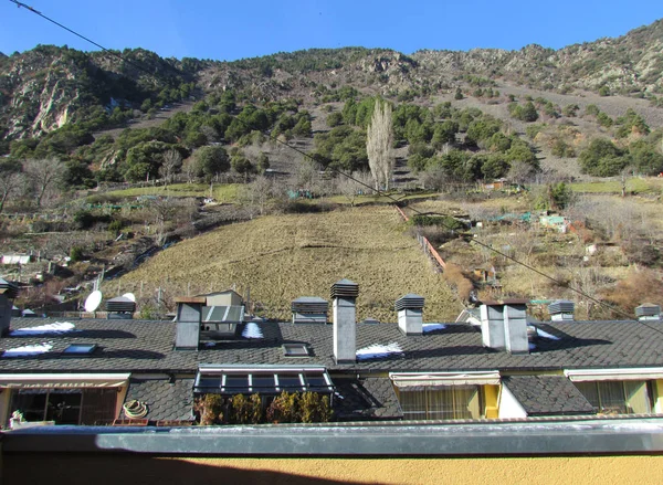 Andorra Andorra Vella View Mountain House — Stock Photo, Image