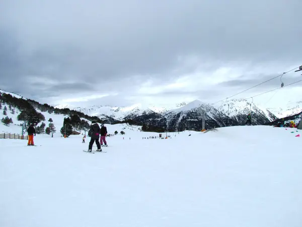 Esquí Andorra Naturaleza Deporte Hermoso Paisaje —  Fotos de Stock