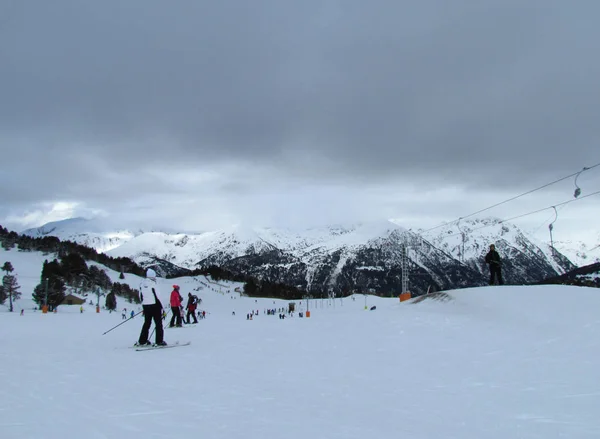 Estación Esquí Andorra Enero Naturaleza Deporte Hermoso Paisaje —  Fotos de Stock