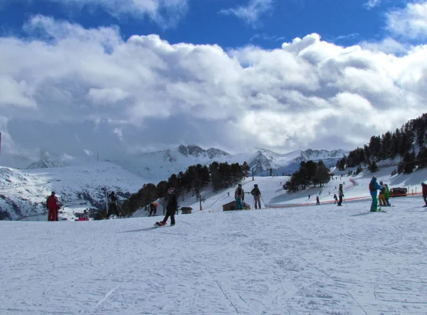 Estación Esquí Andorra Enero Naturaleza Deporte Hermoso Paisaje —  Fotos de Stock