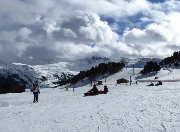 Skidorten Soldeu Andorra Natur Och Idrott — Stockfoto