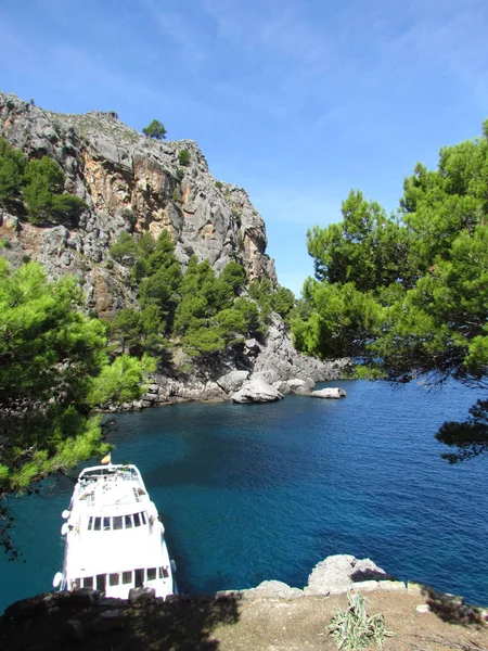Spanyolország Mallorca Elemzéséhez Csodálatos Kilátással Tengerre — Stock Fotó