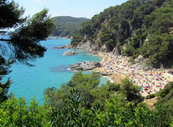 Plaża Lloret Mar Hiszpania Europa — Zdjęcie stockowe