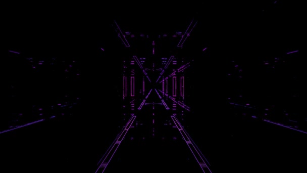 Abstract Tunnel Purple Black Background Stock Video Great Video 1920X1080 — Stock Video