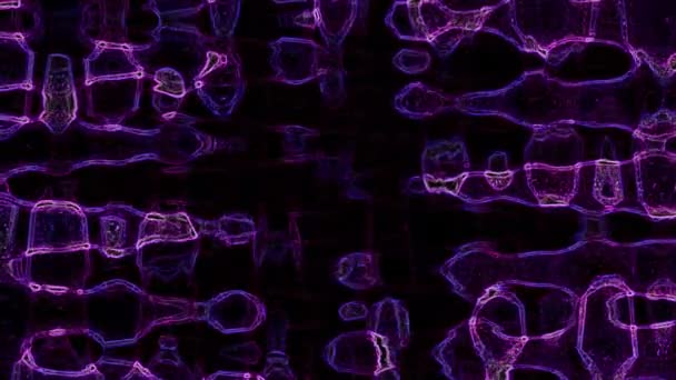 Анімоване Abstraction Purple Чорному Фоновому Відео Чудове Відео Цей Відеокліп — стокове відео