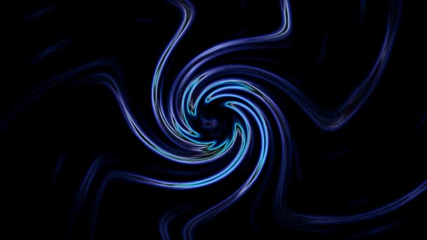 Blue Swirl Een Black Background Stock Video Een Geweldige Videoclip — Stockvideo