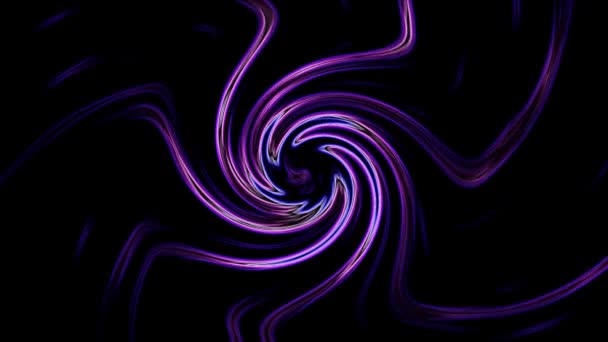 Blu Violet Swirl Sfondo Nero Stock Video Grande Video Clip — Video Stock