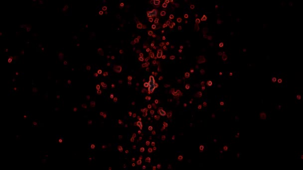 Red Particles Black Background Stock Vídeo Ótimo Vídeo Este Clipe — Vídeo de Stock