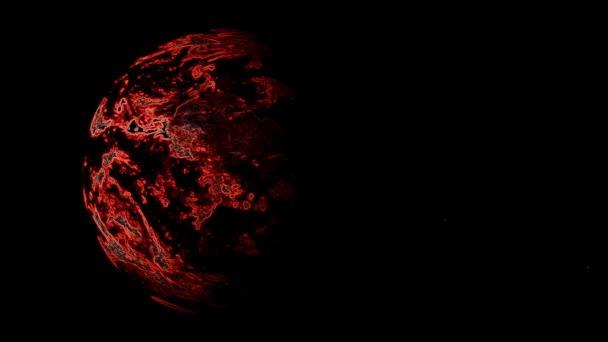 Red Rotating Planet Stock Video Great Video 1920X1080 Video Clip — Stock Video