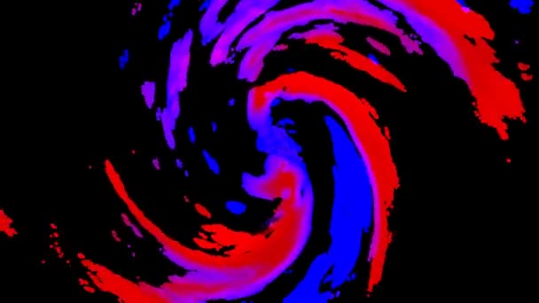 Red Blue Rotating Spiral Black Background Stock Video Great Video — Stock Video