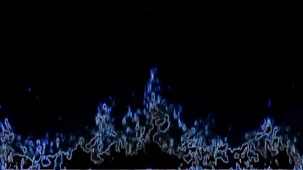 Abstract Blue Flames Black Background Stock Video Ist Ein Großartiges — Stockvideo