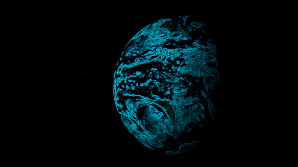 Light Blue Rotating Planet Une Vidéo Stock Est Une Excellente — Video