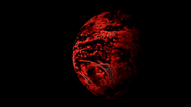 Red Rotating Planet Akcje Wideo Świetny Film Ten Klip Wideo — Wideo stockowe