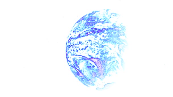 Blue Rotating Hemisphere White Background Stock Vídeo Ótimo Vídeo Este — Vídeo de Stock