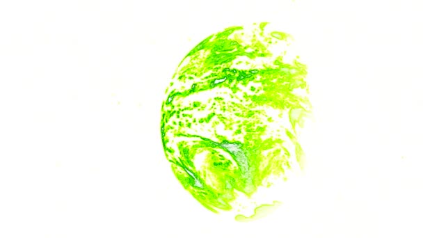 Green Rotating Hemisphere White Background Stock Video Een Geweldige Video — Stockvideo