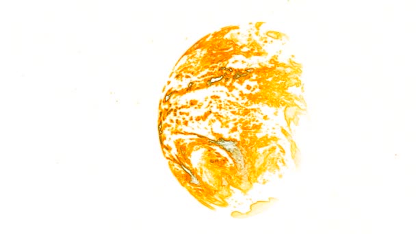 Orange Rotating Hemisphere Sur Fond Blanc Vidéo Stock Est Une — Video