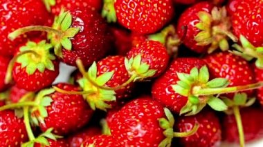 Taze Meyve Iştah açıcı ve Güzel Çilek Gıda Arka Plan olarak. Organik Sağlıklı Olgun Çilek Beslenme.