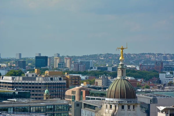 Lady Justice Com Vista Para Londres Partir Top Old Bailey — Fotografia de Stock