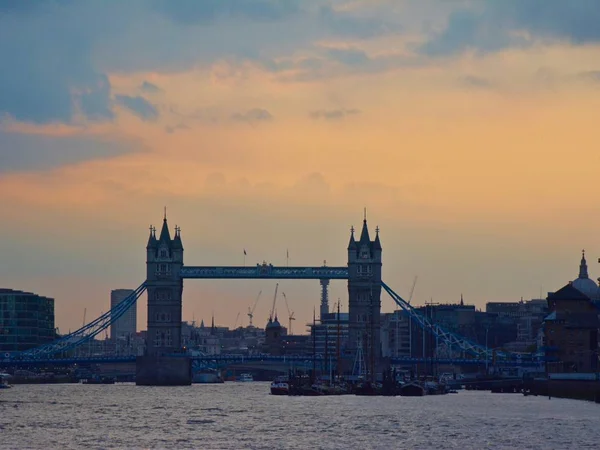 London Tower Bridge Заході Сонця — стокове фото