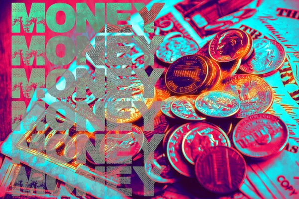 Monety i banknoty — Zdjęcie stockowe