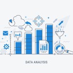 Data analysis flat line illustration Stock Vector Image by ©bloomua ...
