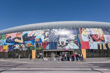 Strasbourg - Nisan 24: Modern cephe ana tren istasyonu Gare de Strasbourg-Ville 24 Nisan'da. 2018 yılında Fransa
