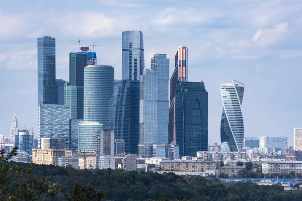Moscow Aug Sparrow Hills Moscow City Business Centre Moscow August — Stock Photo, Image