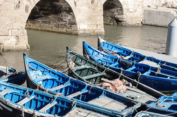 Famosos Barcos Azules Puerto Pesquero Essaouira Marruecos —  Fotos de Stock