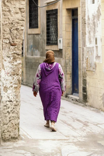 Essaouira Marrocos Old Medina District Woman Morocco — Fotografia de Stock