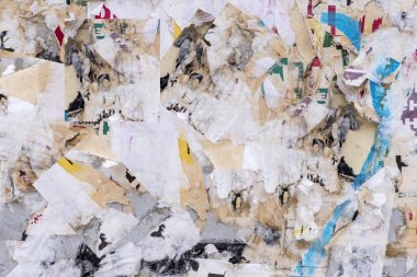 Renkli posterler grunge eski wallsas arka plan veya doku, yüksek çözünürlüklü resim Tarih torn