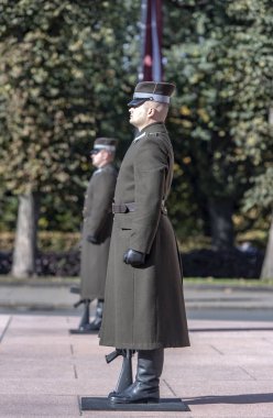 Askerlere Brivibas anıt piemineklis, özgürlük Ekim'de Riga Letonya Letonya Anıtı