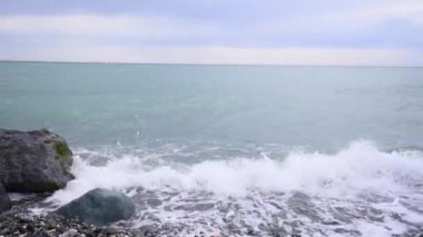 Rusya, fırtına öncesi Karadeniz, Soçi 'de Karadeniz üzerinde bulutlar, Adler