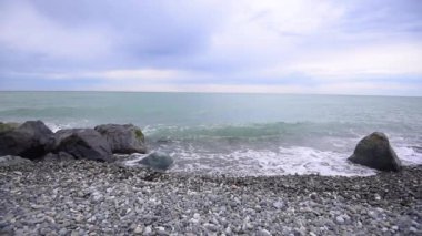 Rusya, fırtına öncesi Karadeniz, Soçi 'de Karadeniz üzerinde bulutlar, Adler