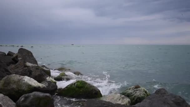 Rusia Mar Negro Antes Tormenta Nubes Sobre Mar Negro Sochi — Vídeo de stock