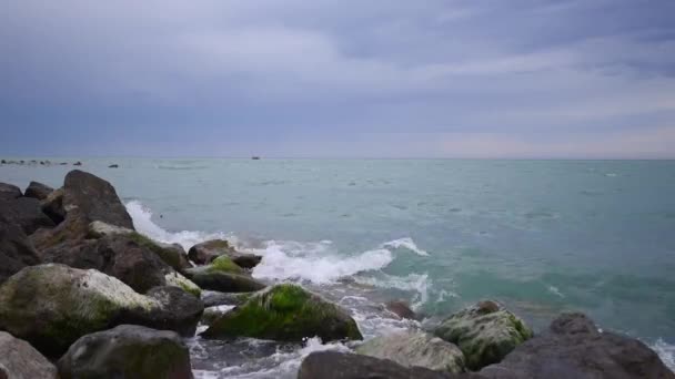 Rússia Mar Negro Antes Tempestade Nuvens Sobre Mar Negro Sochi — Vídeo de Stock