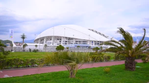 Sochi Apr Spring View Empty Olympic Park Olympic Stadium Fisht — Vídeo de Stock