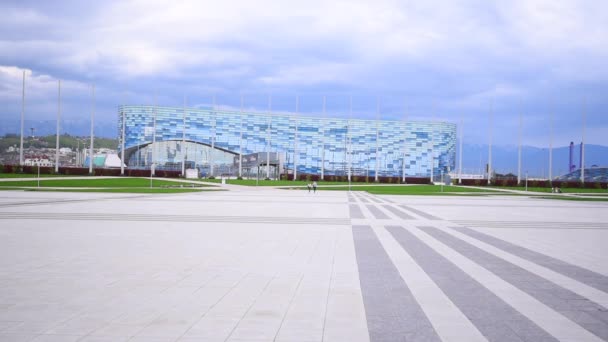 Sochi Avril Vue Printanière Parc Olympique Vide Stade Olympique Fisht — Video